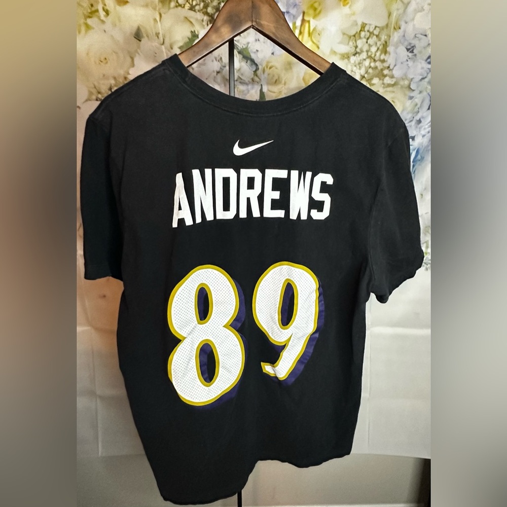 Men's Nike Mark Andrews Black Baltimore Ravens Player Name & Number T-Shirt XL - Picture 3 of 7